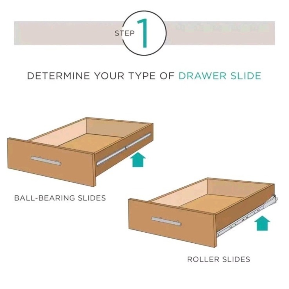 20 In. Self-Closing Bottom Mount Drawer Slide Set - Picture 5 of 6